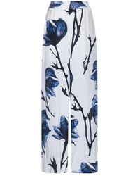 Alexander McQueen - Floral Print Wide-leg Pants - Lyst