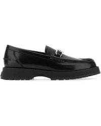 Fendi - Black Leather Oclock Loafers - Lyst