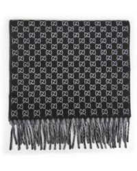 Gucci - And Light Gg Wool And Cashmere Scarf - Lyst