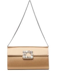 Roger Vivier - Efflorescence Satin Clutch Bag - Lyst