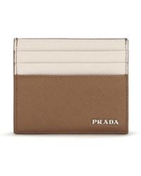 Prada - Saffiano Leather Card Holder - Lyst