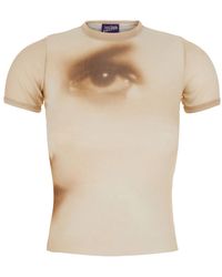 Jean Paul Gaultier - T-Shirt With Face Print Tech Fabric Polyamide/Elastane - Lyst