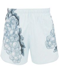 JW Anderson - Light Blue Striped Swim Shorts - Lyst