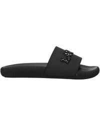 Lanvin - Embellished Logo Slides - Lyst