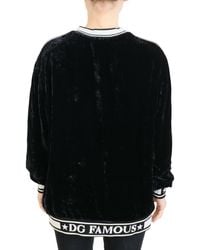 Dolce & Gabbana - Gorgeous Velvet Crewneck Pullover Sweater Silk - Lyst