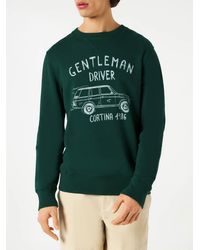 Mc2 Saint Barth - Cotton Sweatshirt With Gentleman Driver Cortina Writing - Lyst