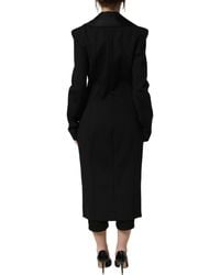 Dolce & Gabbana - Nylon Double Breasted Coat Jacket Silk Elastane Polyester Clothing - Lyst
