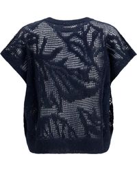 Brunello Cucinelli - T-Shirt Dazzling Water Lillies Linen T-Shirts & Jerseys - Lyst