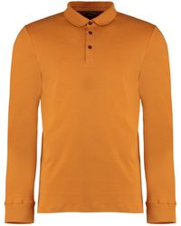 Moorer - Taranto Long Sleeve Cotton Polo Shirt - Lyst