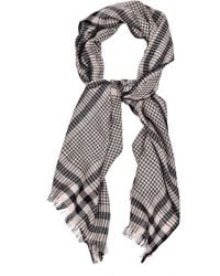 Brunello Cucinelli - Desert Wool Silk Blend Checkered Scarf - Lyst