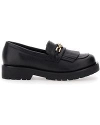 Twinset - Loafers With Platform And Metallic Logo - Lyst