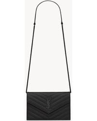 Saint Laurent - Saint Laurent Quilted Leather Wallet - Lyst
