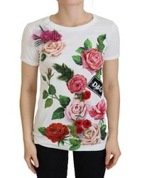 Dolce & Gabbana - Floral Print Tshirt Tsh83151 - Lyst
