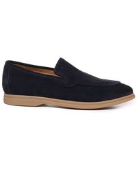 Eleventy - Loafers With Suede Logo - Lyst
