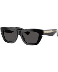 Burberry - Sunglasses Square Full Rim, Shiny Frame And Dark Lens Be4454300187 - Lyst