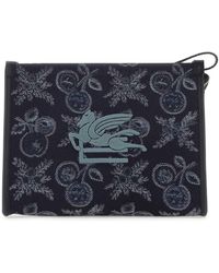 Etro - Embroidered Canvas Beauty Case - Lyst
