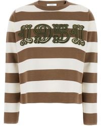 Max Mara - Stripes Crew Neck Sweater - Lyst