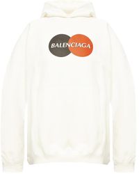 Balenciaga - Logo Hooded Sweatshirt - Lyst