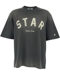 Golden Goose - Crew Neck T-Shirt With Front Print - Lyst