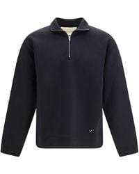 Valentino - Half-Zip High-Neck Jersey Sweatshirt Cotton; Polyester Sweater - Lyst