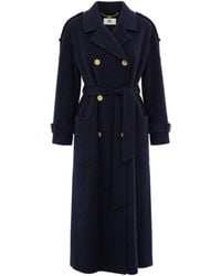 Elisabetta Franchi - Double-Face Wool Coat - Lyst