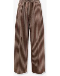Closed - Trousers Wynston Striped Cotton - Lyst