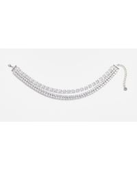 Self-Portrait - Multi Crystal Choker - Lyst
