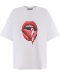 Fiorucci - T-Shirt Mouth Made Of Cotton - Lyst