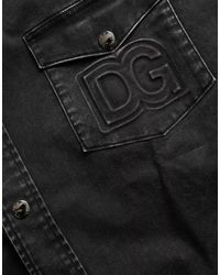Dolce & Gabbana - Cotton Long Sleeve Denim Casual Shirt - Lyst
