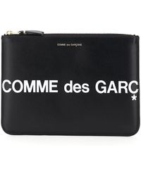 Comme des Garçons - Leather Pouch With Logo - Lyst