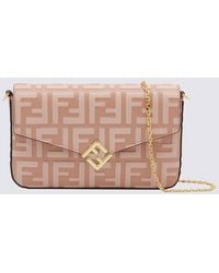 Fendi - Leather Wallet On Chain Ff Diamonds Mini Bag - Lyst