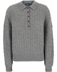 Polo Ralph Lauren - Cable Knit Wool-Cashmere Sweater Tops - Lyst