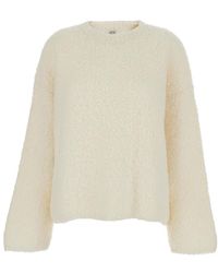TOTEME - Crewneck Sweater With Ribbed Trims - Lyst