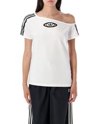 adidas Originals - Campus 2000 Off-Shoulder T-Shirt - Lyst