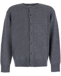 DUNST - Crewneck Knit Cardigan Wool Top - Lyst