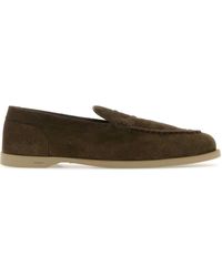 John Lobb - Mud Suede Pace Loafers - Lyst