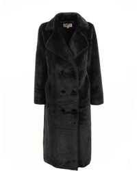 Michael Kors - Oversized Double Breasted Faux Fur Coat - Lyst