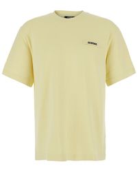 Jacquemus - Crew Neck T-Shirt Gros Grain Cotton T-Shirts - Lyst