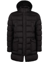 Herno - Techno Fabric Long Down Jacket - Lyst