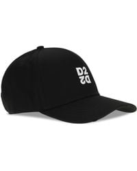 DSquared² - Baseball Cap Logo Cotton Hat - Lyst