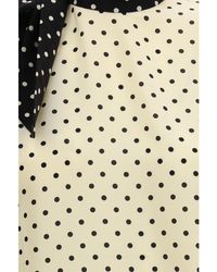 Valentino - Polka Dot Blouse With Side Bow Silk Shirt - Lyst