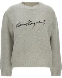 MM6 by Maison Margiela - Maglia Paint Logo Melange - Lyst