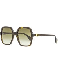 Gucci - Square Sunglasses Gg1072S 002 Havana- 56Mm 1072 Plastic (Acetate) - Lyst