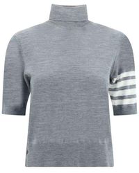 Thom Browne - Gray Polyamide Turtleneck - Lyst
