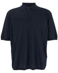 Emporio Armani - Polo Shirt With Zip Closure - Lyst