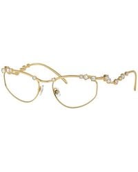 Swarovski - Eyeglasses Geometric Full Rim, With Stone Frame And Clear Demo Lenses Lens Sk10154004 Sunglasses - Lyst