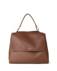 Orciani - Sveva Soft Medium Leather Shoulder Bag - Lyst
