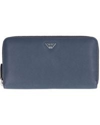 Emporio Armani - Leather Zip Around Wallet - Lyst