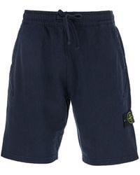 Stone Island - Shorts With Elastic Drawstring Waist - Lyst