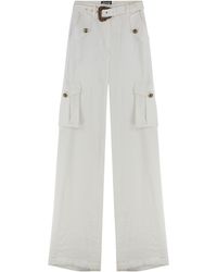 Versace Jeans Couture - Cargo Trousers Modal Wide-Leg - Lyst
